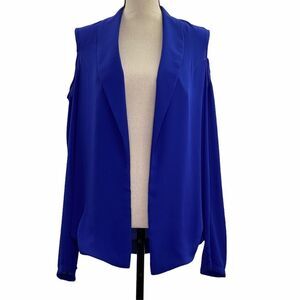 AUDREY 3+1 Blue Cold Shoulder Blazer Jacket L